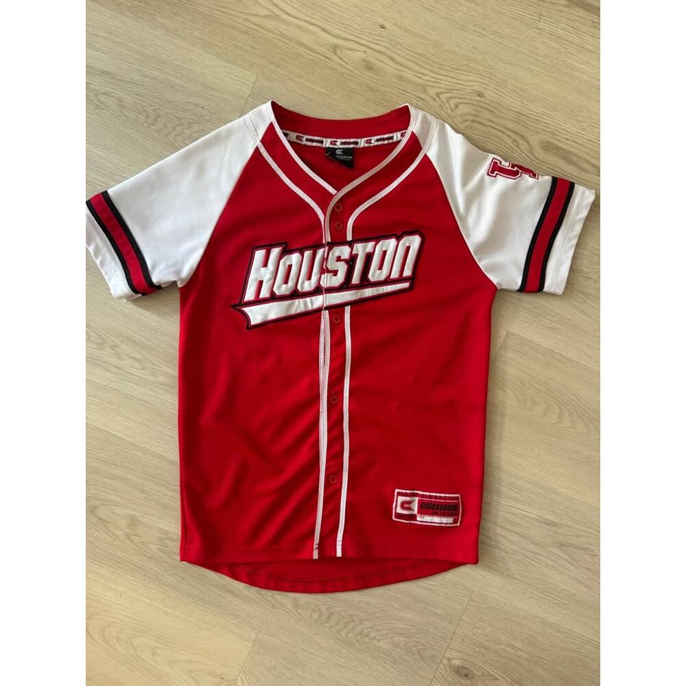 Colosseum Athletics Youth Medium 12-14 UH Cougars Wallis Baseball Jersey